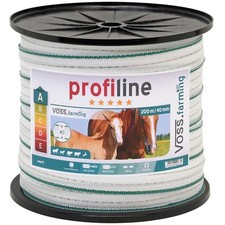 200m Weidezaun Band 40mm Breitband Pferdezaun Pferd Zaun wei&szlig; gr&uuml;n Elektrozaun