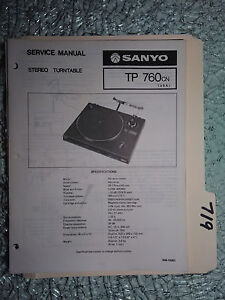 Sanyo tp-760 service manual original repair book stereo turntable | eBay