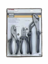 Master Mechanic 3-Piece Combination Pliers Set Diagonal Slip Joint Groove Joint