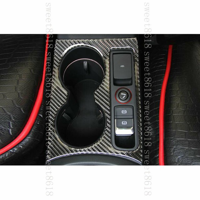 For Audi Q3 20152018 Real Carbon Fiber Center Water Cup Holder Frame