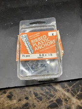 116 PCs ribbed plastic anchors 6-8 x 7/8. AD