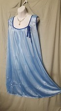 BLUE NIGHTGOWN NEW CALF LENGTH COMFY SLEEVELESS LARGE GIFT 52" BUST