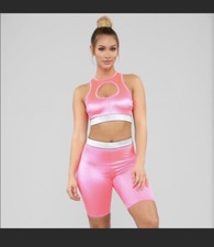 Barbie Pink Leggings And Sports Bra Set Small