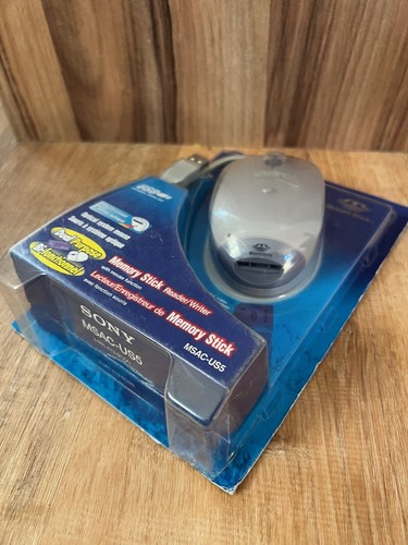 Vintage / Sony Memory Stick Lecteur Graveur USB Souris Optique / MSAC-US5 / Scellé - Photo 2 sur 9