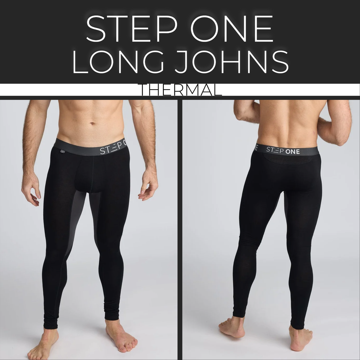 STEP ONE New Mens Long Johns Bamboo Thermal Underwear