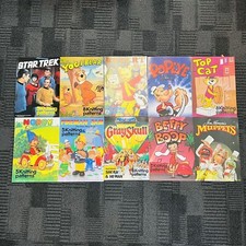 Job Lot Intarsia Vintage Knitting Patterns/Booklets Gary Kennedy Kids TV Cartoon