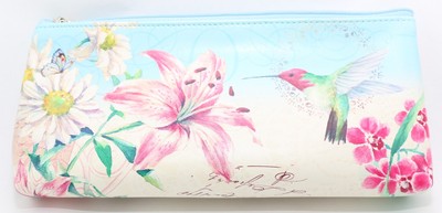 For Arts Sake E8 Women's Cosmetic Case Pouch - Floral Delights Hummingbird
