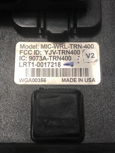 WATCHGUARD DV-1 D & E MODELS WIRELESS HI-FI BODY MIC MIC-WRL-TRN-400 - Picture 4 of 4