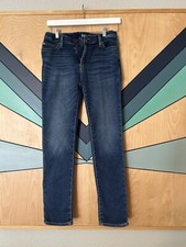 Crewcuts Slim Fit Jeans Boys Blue Straight Leg Adjustable Waist Size 14