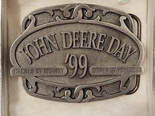 JOHN DEERE 1999 BACKED BY HISTORY, DRIVEN BY PROGRESS JOHN DEERE DAY BELT BUCKLE
