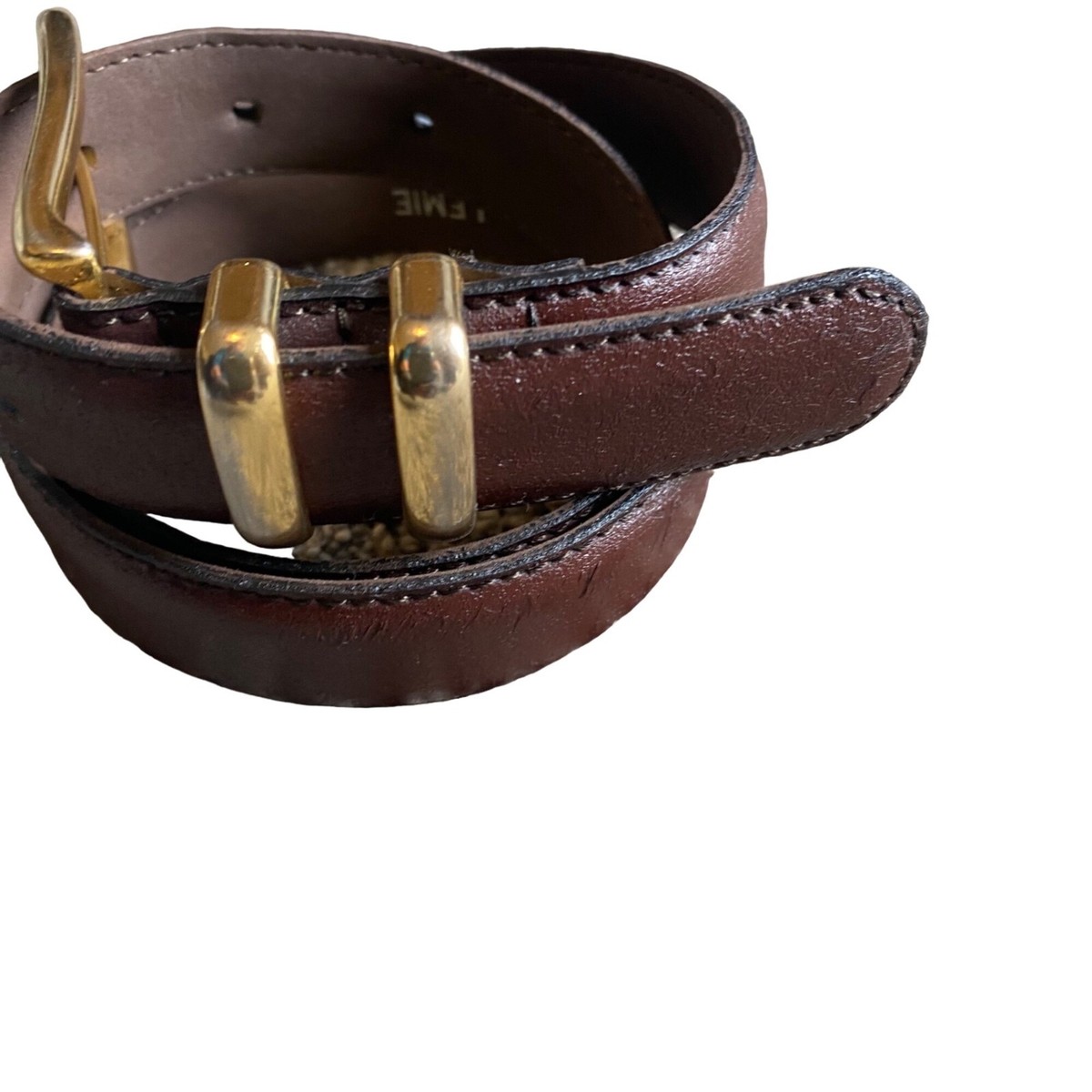 Stuart‎ Weitzman Brown Italian Leather Belt M/L Men main image 2
