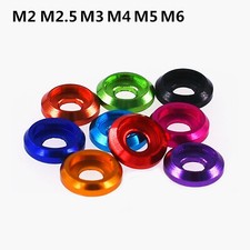 M2 M2.5 M3 M4 M5 M6 Aluminum Alloy Washers For Button Head Screws Bolts Gasket