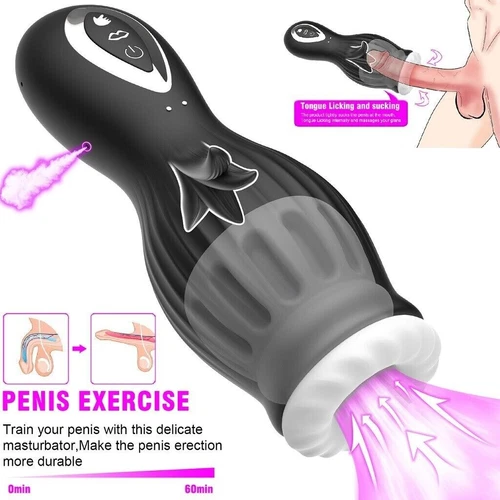 Automatic HandsFree Masturbaters Telescopic Sucking Cup Stroker Sex Toys for Man - Picture 10 of 10