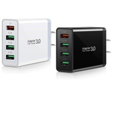 4 Port QC 3.0 Fast Quick Charger  36W Charger Adapter iPhone 13 12 11 Pro Max