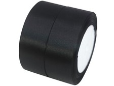 Black Satin Ribbon 1-1/2 inch for Bows 2 Rolls 50 Yards Fabric Single Face Ri...