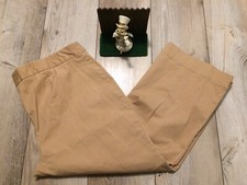 TOMMY HILFIGER WOMEN'S KHAKI CHINO PANTS COTTON STRETCH 18 BEIGE