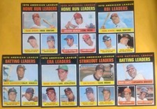 1971 TOPPS LEADERS [7] BENCH HOF YAZ HOF PEREZ HOF KILLEBREW HOF OLIVA NM 5594
