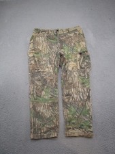 VTG Rattlers Brand Cargo Pants Mens L 40x30 Realtree Camo Hunting Double Knee