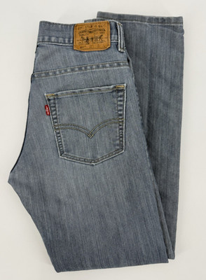 Levis 511 Jeans Womens 28x28 Blue Slim Straight Leg Fade American Denim