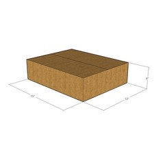 15 15x12x4 Kraft Brown Corrugated Shipping Boxes 32 ECT Single-Wall New
