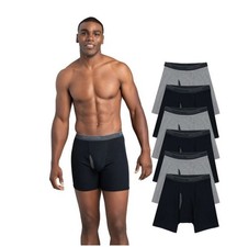 Fruit of the Loom Men's Gray Boxer Briefs w/ No ride up Waistband 3 or 6 Briefs