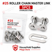  25 Master Link Stainless Steel Roller Chain Connecting Link 5pcs 