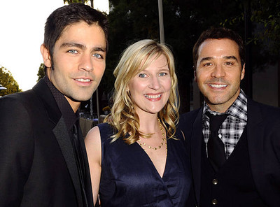 Actor Adrian Grenier, producer Sue Nagle actor Jeremy Piven arrive- Old Photo