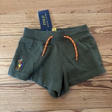 49.50 Polo Ralph Lauren Girls Shorts Summit Green Rainbow Pony Logo Size 2 New