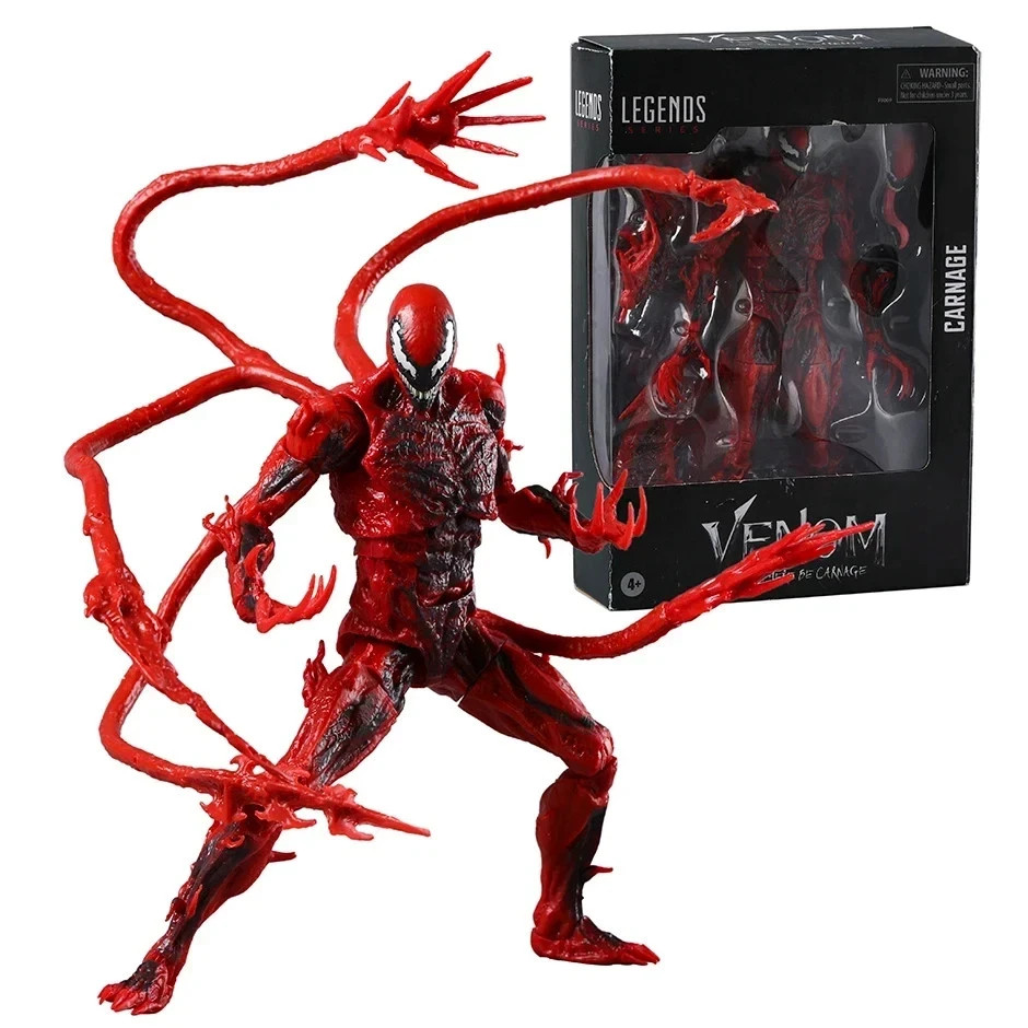Figura de acción Marvel Legends Series Venom Let There Be Carnage 8" Carnage en caja