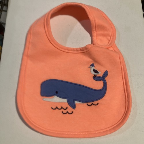 Carter's Baby Bib Whales Sails preowned