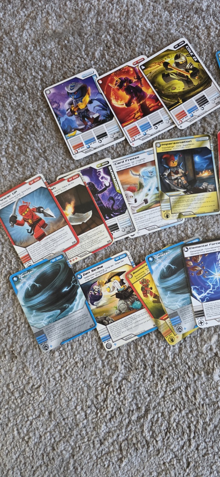 Lotto di carte da collezione LEGO Ninjago foto 2