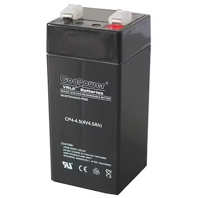 Zoro Select 5Efe7 Battery, Sealed Lead Acid, 4V, 4.5Ah, Faston,  5Efe7