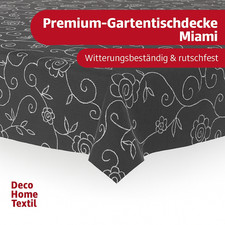 Miami Mediterran Gartentischdecke Tischdecke Outdoor Grau