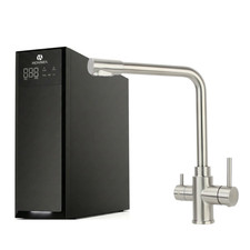 Hommix hydRO Pro Under Sink Tankless RO System + Hommix Sasani Brushed 304 Stain