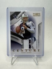 2009 Tony Romo National Treasures Century Gold /50 GAME WORN Triple Patch