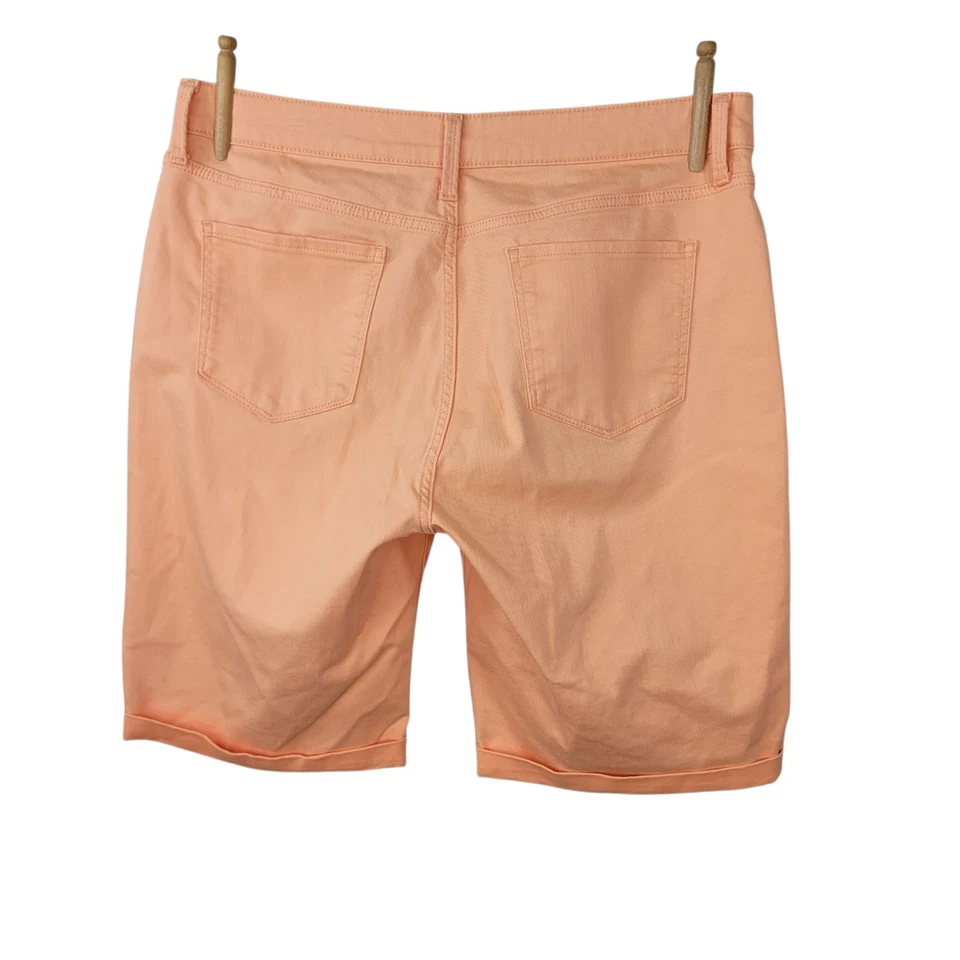 Pantalones Cortos Bermudas Chinas St Johns Bay Talla 16 Informales Naranja Melocotón Denim Jean Para Mujer  Foto 3 de 4