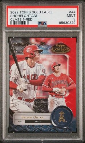 2022 Topps Gold Label Shohei Ohtani Class 1 Red #44 PSA 9 /75