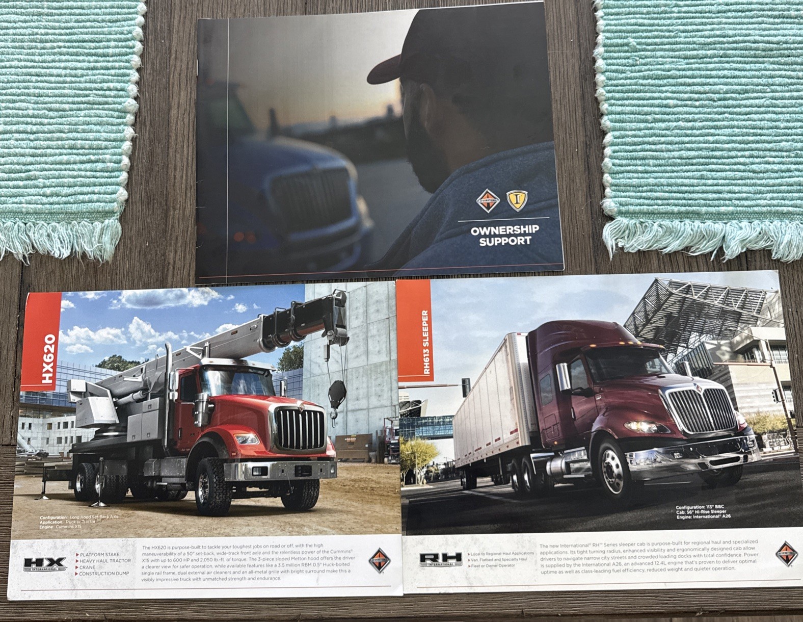 Lot/3 International Truck 2-sided Sheet And Ownership Support Brochure