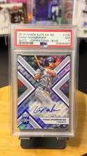 EL.168 Chad Spanberger 2018 Panini Elite Extra Aspirations Blue Auto 12/25 PSA 7
