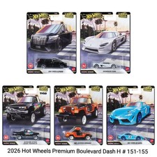 2026 Hot Wheels Premium Boulevard Dash H 151-155 Full Set of 5 - NEW