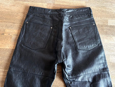 / POLO / Herren- LEDERJEANS Biker- Lederhose in schwarz in ca. W32-33 / L34
