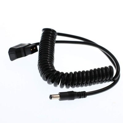 D-Tap Male to DC 5.5x2.5mm Jack Coiled Cable for Blackmagic Video Assist