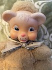 Vintage Ruston Rubber Face Bear Music Box Plush Kitsch Vintage Anthropomorphic — photo 2