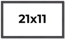 21x11 Rustic Brown Real Wood Picture Frame Width 0.75 inches  Interior Frame De