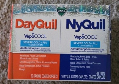 Vicks DayQuil and NyQuil Severe Cold and Flu Caplets, Cold Medicine for Adults,