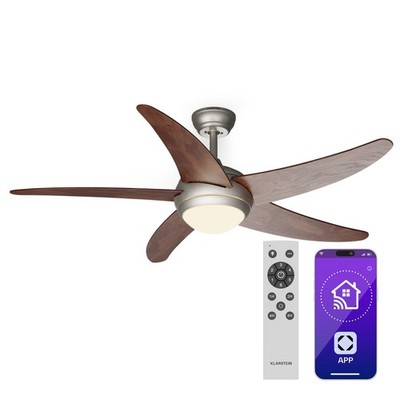 Deckenventilator mit Licht LED Ventilator Fernbedienung Holz App Control leise