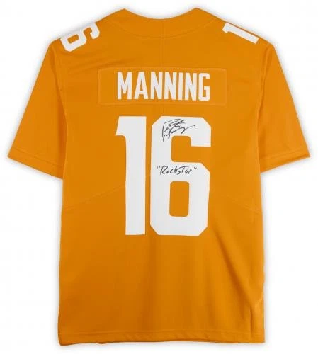 Peyton Manning Tennessee Volunteers Signed Nike Orange Limited Jersey w/Insc - Image 2 of 4