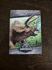 2015 Universal Studios Jurassic World Triceratops Trading Card