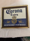 Vintage Corona Extra La Cerveza Mas Fina Mirror Wood Framed Bar Beer Sign