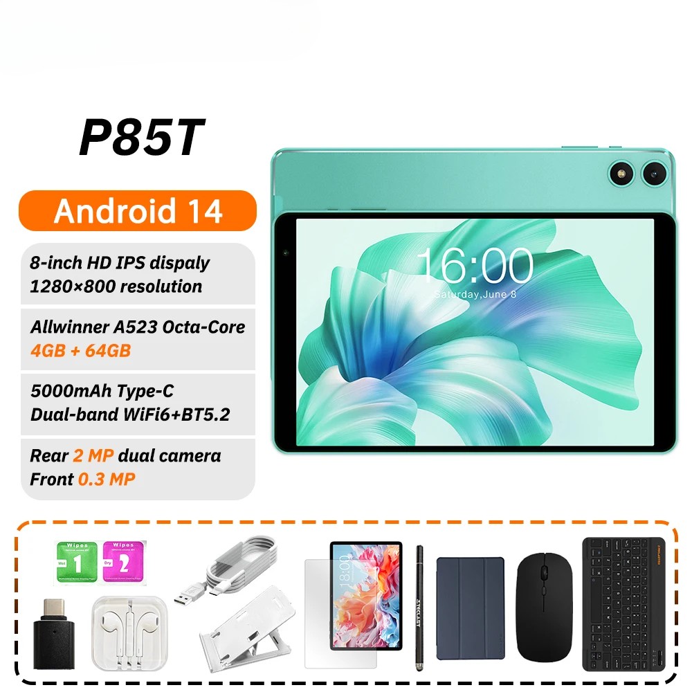 Tablet PC Allwinner A523 8-Core/8inch 1280*800 HD IPS/4GB RAM/64GB